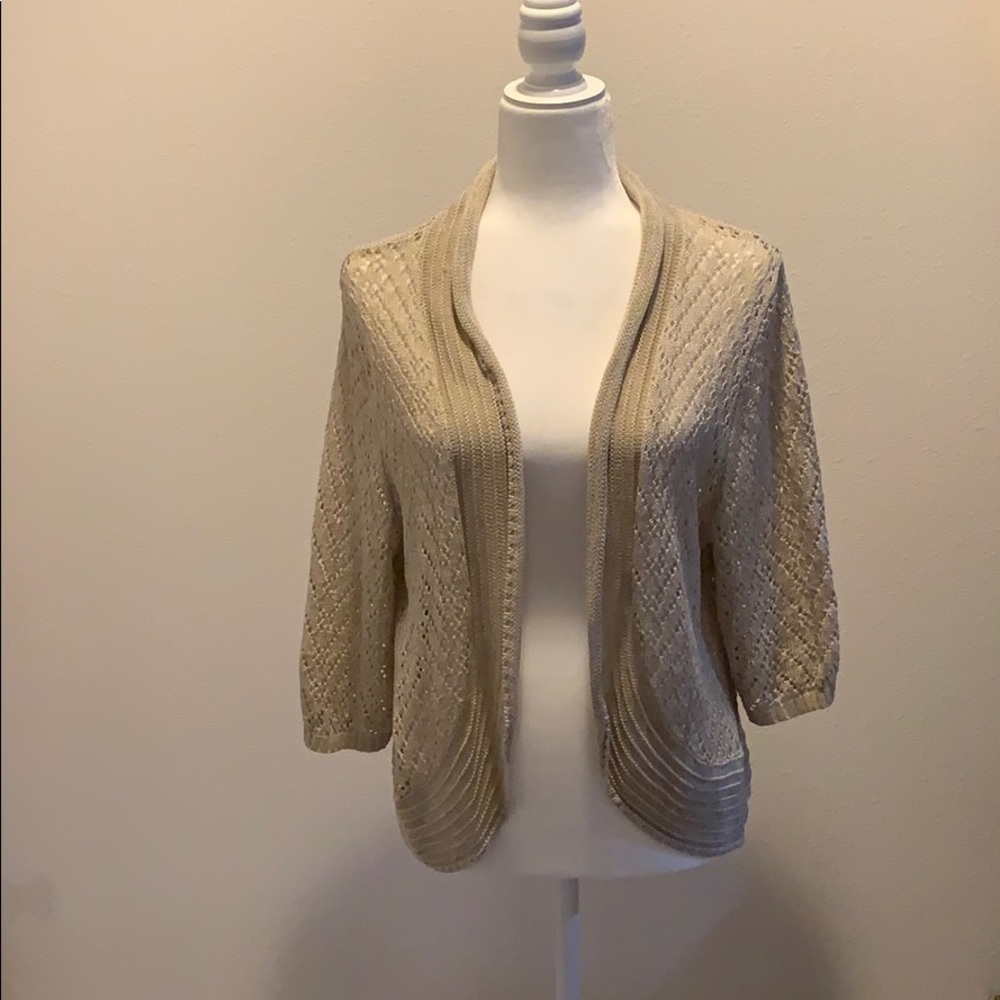 Leo & Nicole Light Tan Waist Length Sweater Sz XXL​​​​​​​​​​​​​​​​​​​​